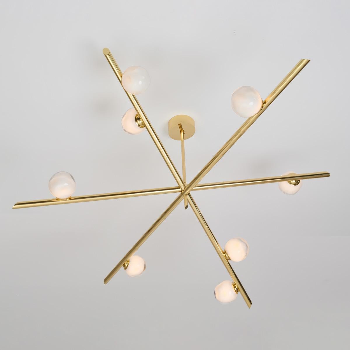 Italian Antares X3 Ceiling Light by Gaspare Asaro-Polished Copper For Sale