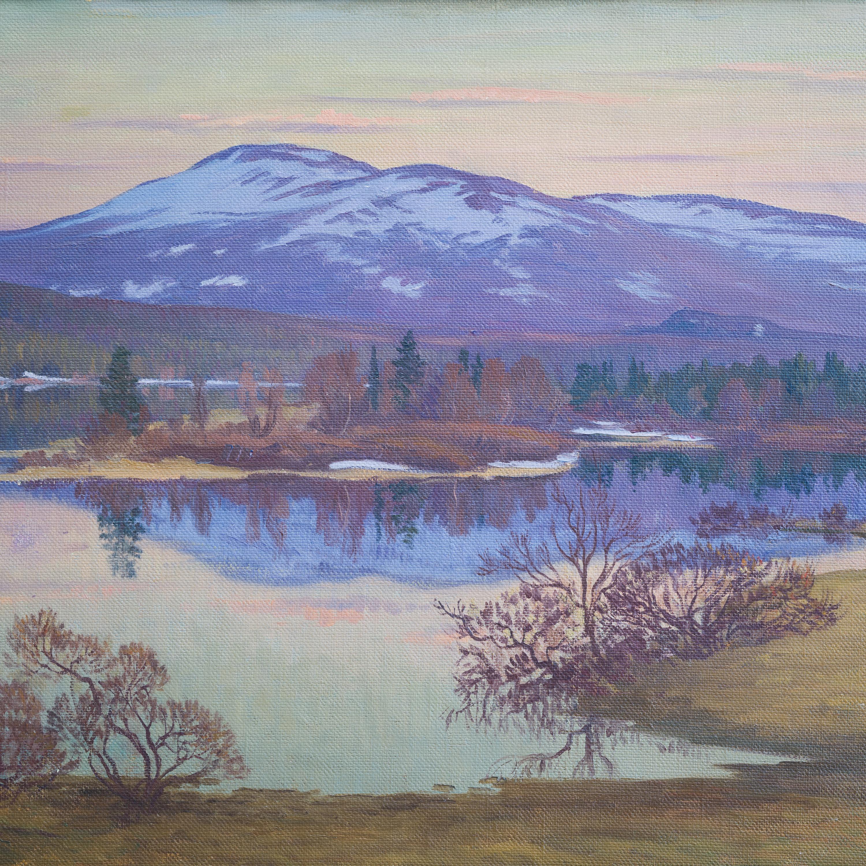 Bergblick von Hålland, Åre des schwedischen Künstlers Ante Karlsson-Stig, aus dem Jahr 1932 im Angebot 3