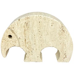 Anteater Travertine Paperweight Sculpture by Fratelli Mannelli, Italy, 1970s