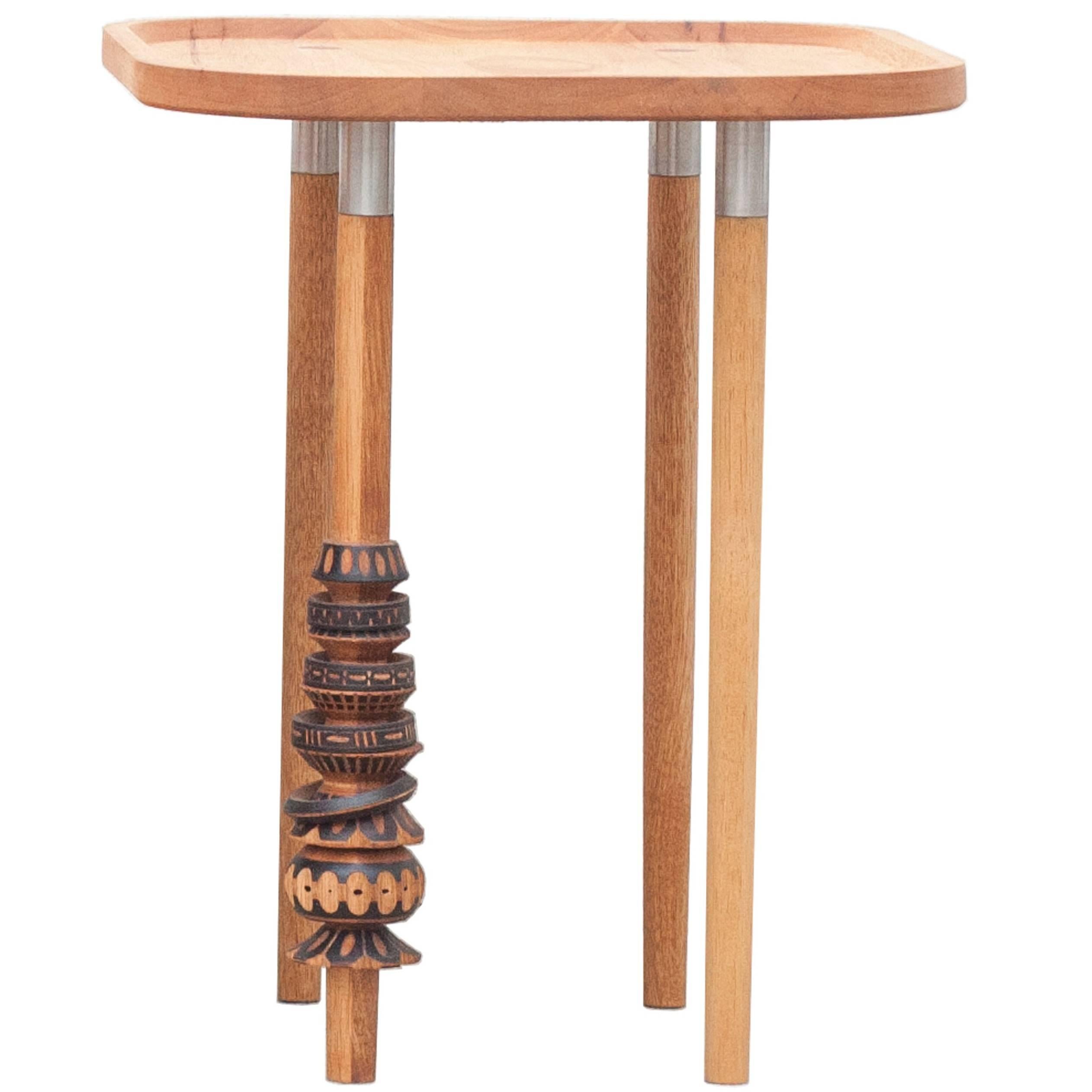 "Antelmo" Contemporary Side Table I, Handmade Mexican Design For Sale