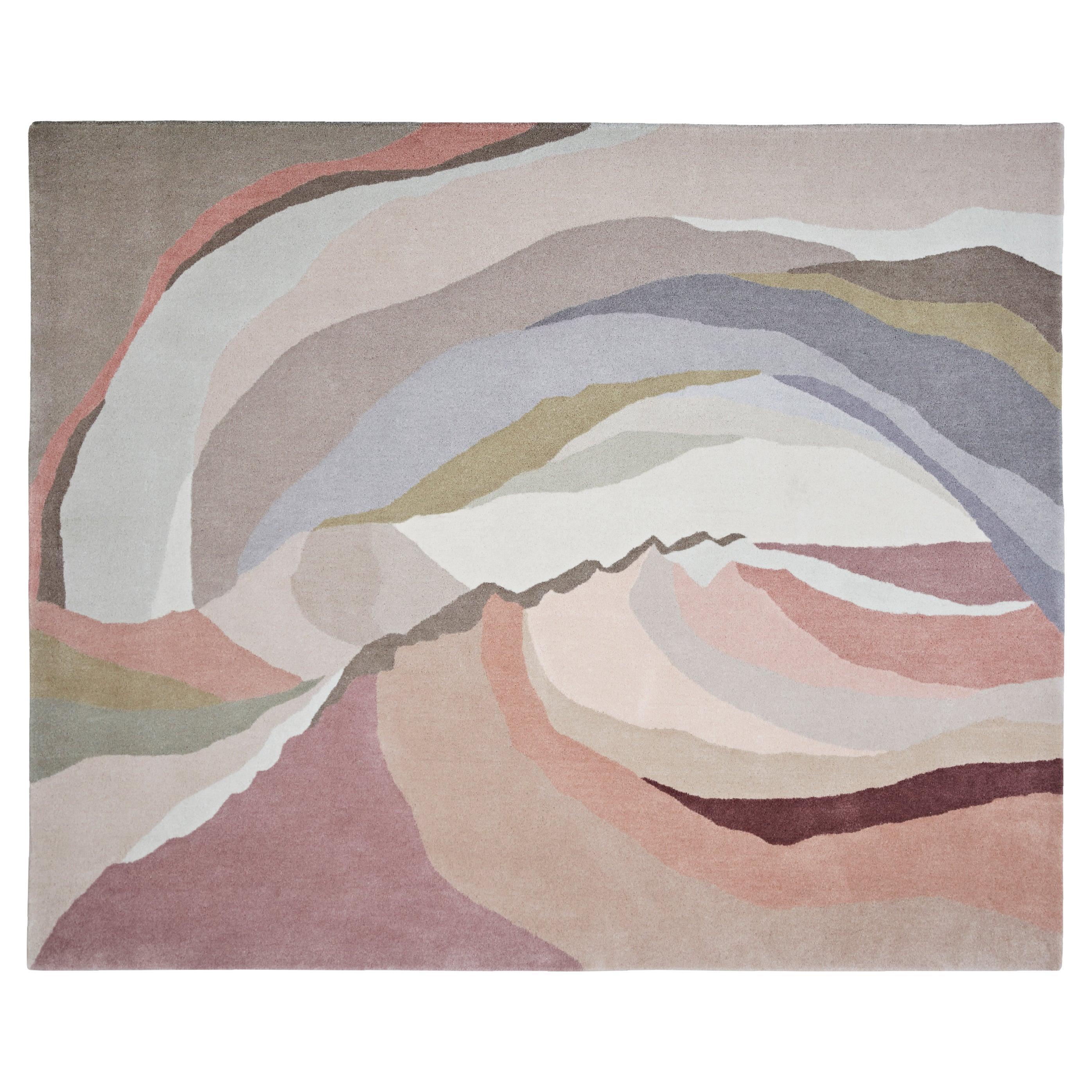 Antelope Canyon Mist Natural Organic Rectangle Area Rug Standard Size