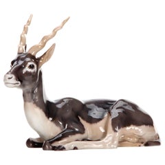 Antelope Figuring by Bing & Grøndahl, Vintage Danish Porcelain Figurine