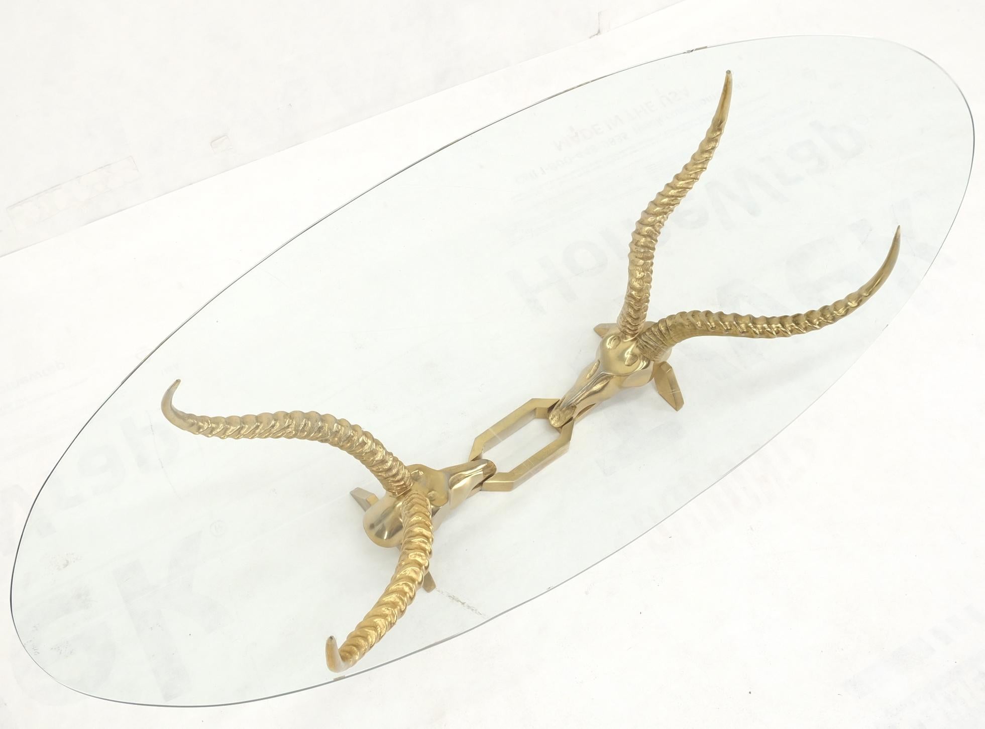 Tavolino ovale in corno di antilope Dikran Khoubesserian per Fondica France Patina in vendita 4