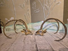 Antelope / Ibex coffee table base, brass, Hollywood regency 1970s