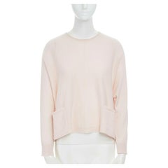 ANTEPRIMA 100% cachemire rosa chiaro con doppia tasca e manica lunga, maglione boxy IT38