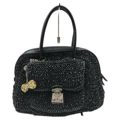 Anteprima Schwarze perlenbesetzte Boston Tasche 862284