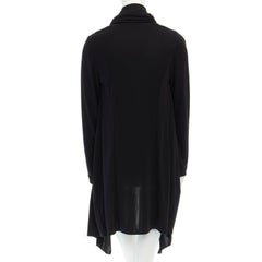 ANTEPRIMA black rayon polyester draped long length cardigan jacket IT36 XS