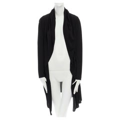 ANTEPRIMA black rayon polyester draped long length cardigan jacket IT36 XS