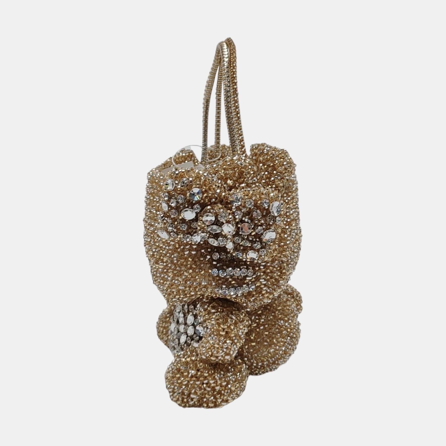 Donna Anteprima Hello Kitty Borsa in cristallo d'oro a filo 3D in vendita