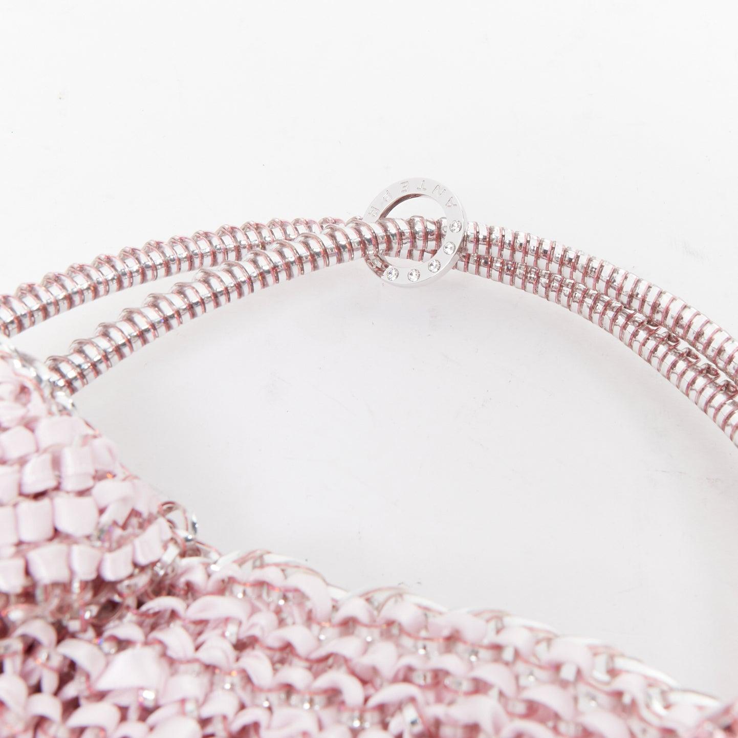 ANTEPRIMA Hello Kitty Sanrio pink PVC wire crystal embellished bag For Sale 6