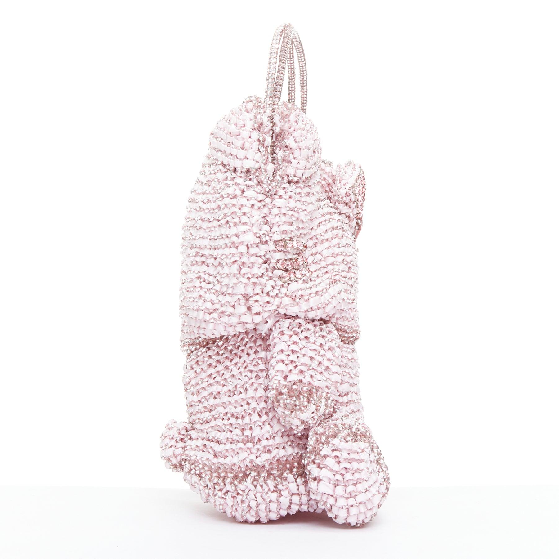 Women's ANTEPRIMA Hello Kitty Sanrio pink PVC wire crystal embellished bag For Sale
