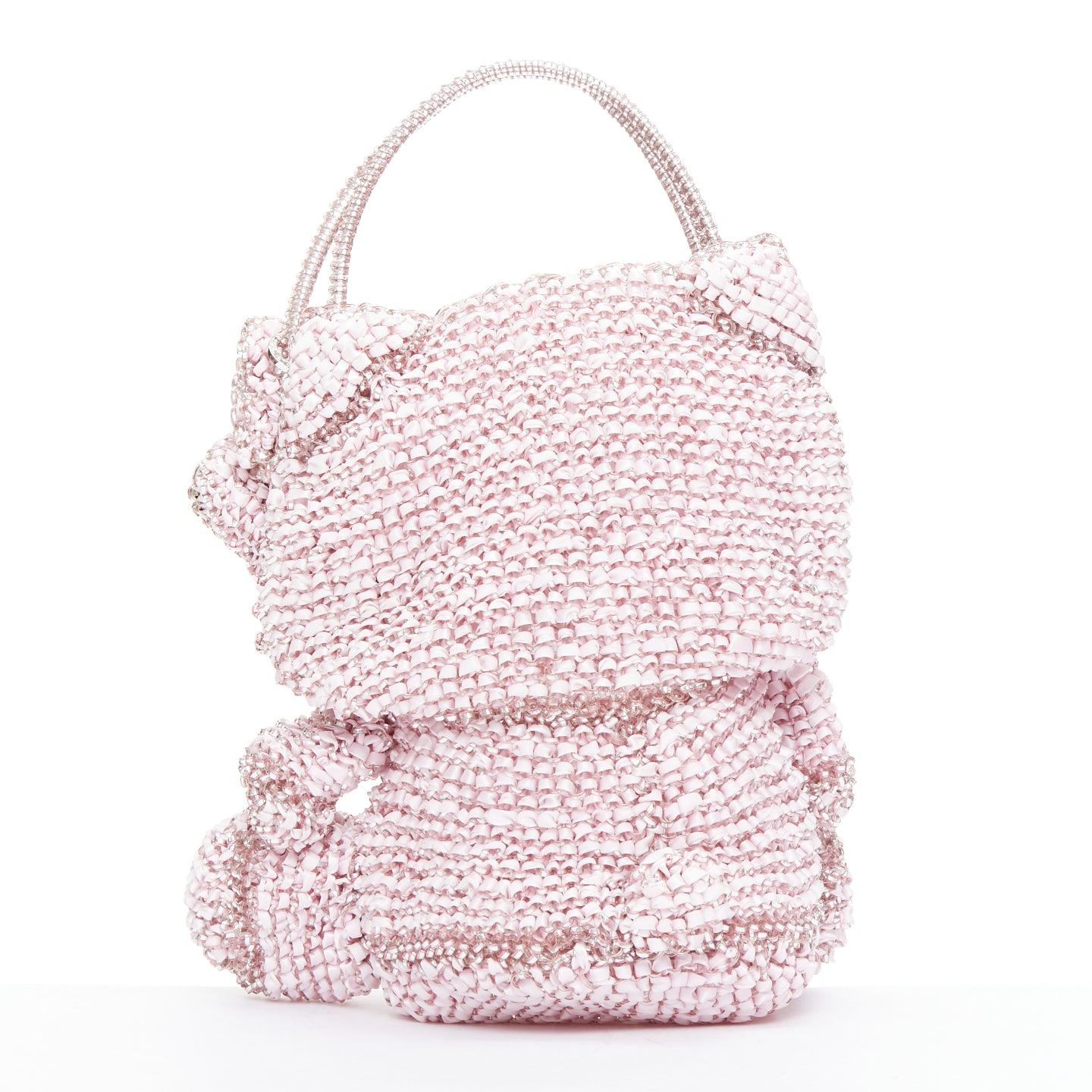 ANTEPRIMA Hello Kitty Sanrio pink PVC wire crystal embellished bag For Sale 1