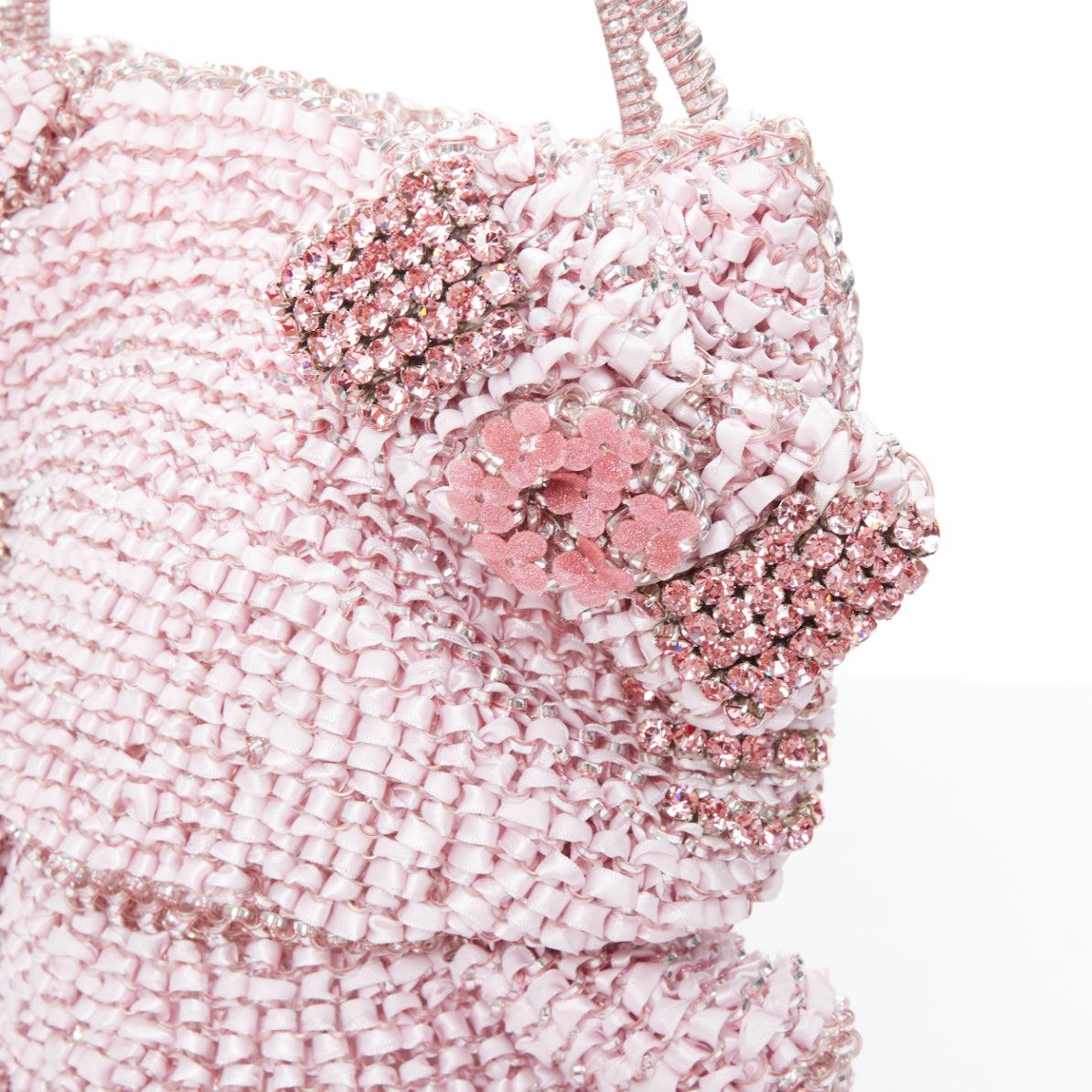 ANTEPRIMA Hello Kitty Sanrio pink PVC wire crystal embellished bag For Sale 3