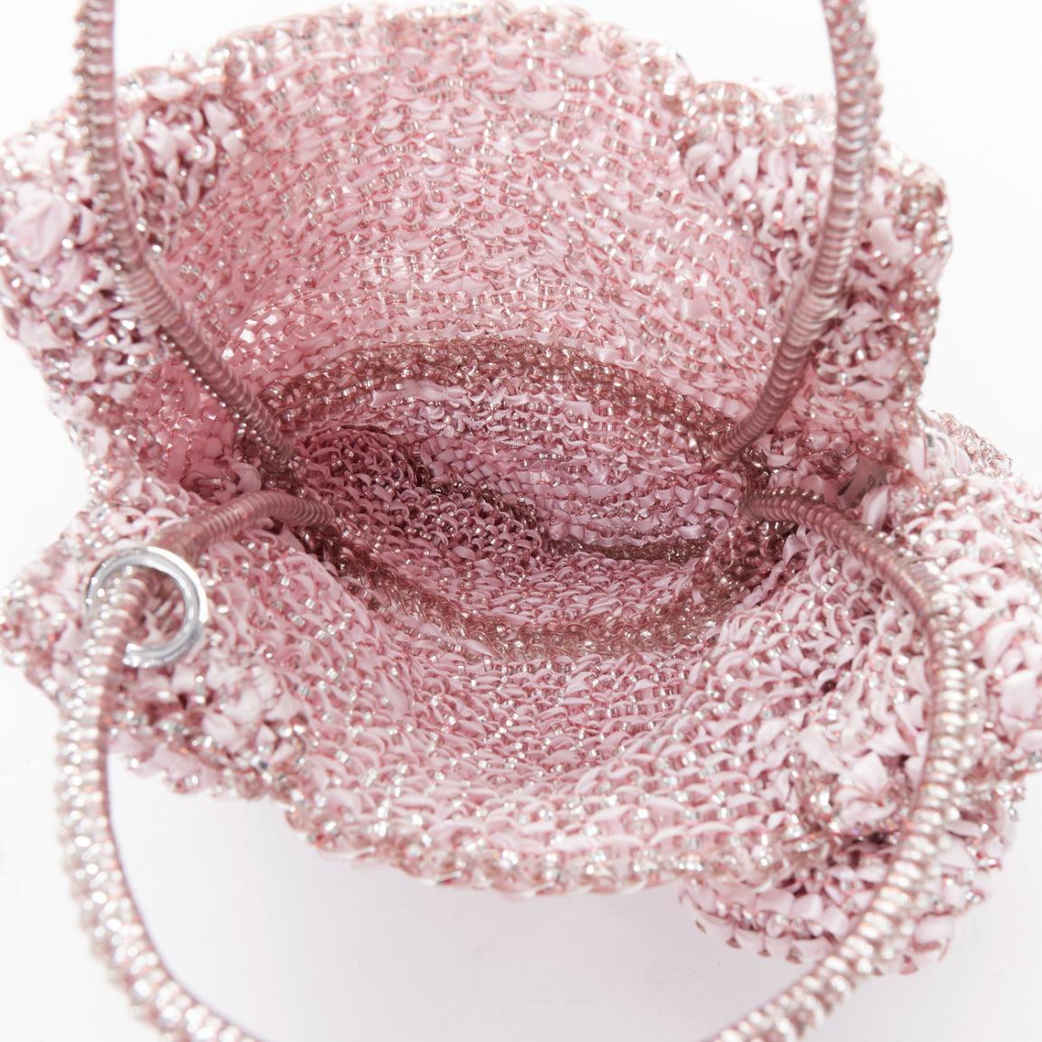 ANTEPRIMA Hello Kitty Sanrio pink PVC wire crystal embellished bag For Sale 5