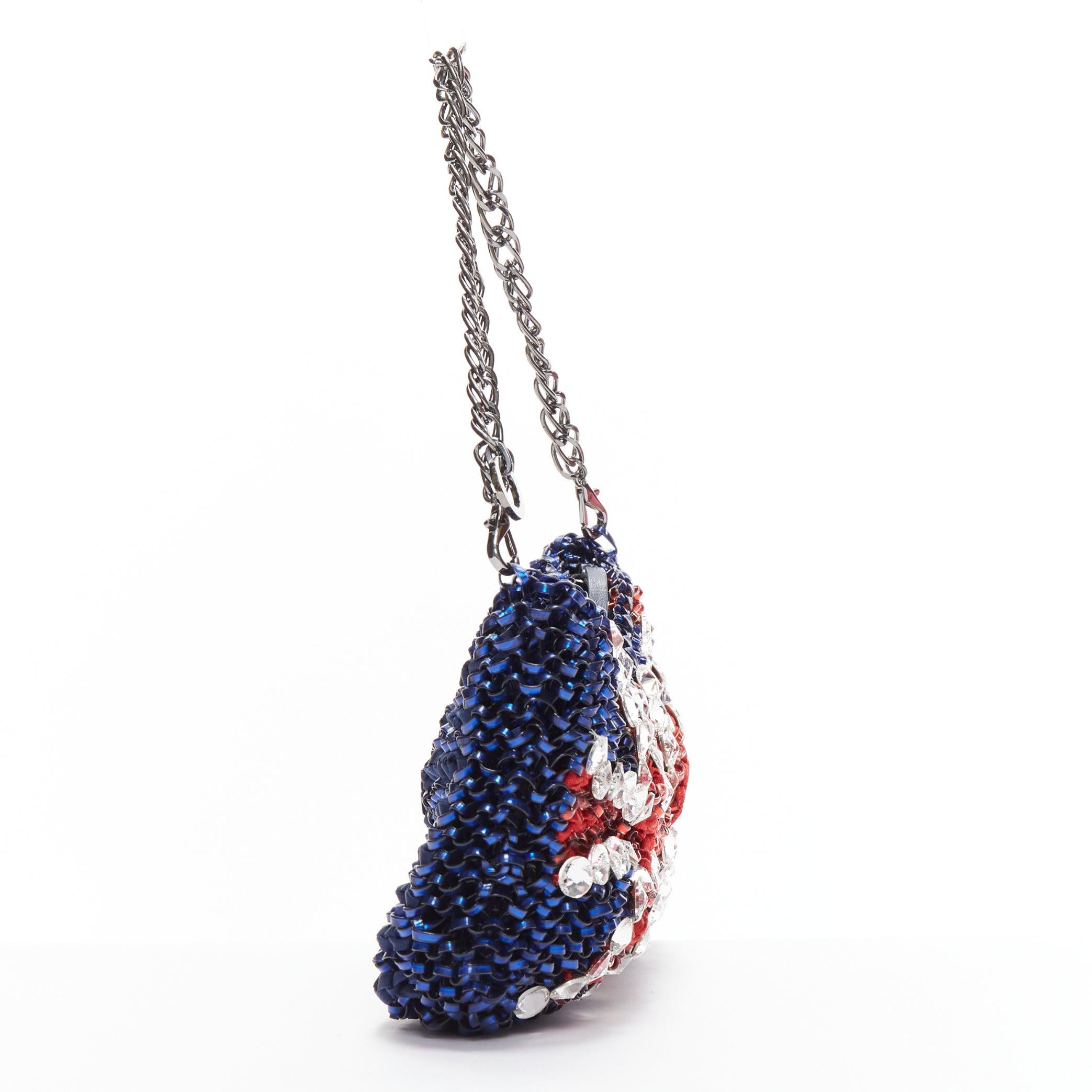 Women's ANTEPRIMA Wire Bag British Union Jack crystal embellished bow clutch