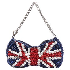 ANTEPRIMA Wire Bag Pochette con fiocco impreziosita da cristalli della Union Jack britannica