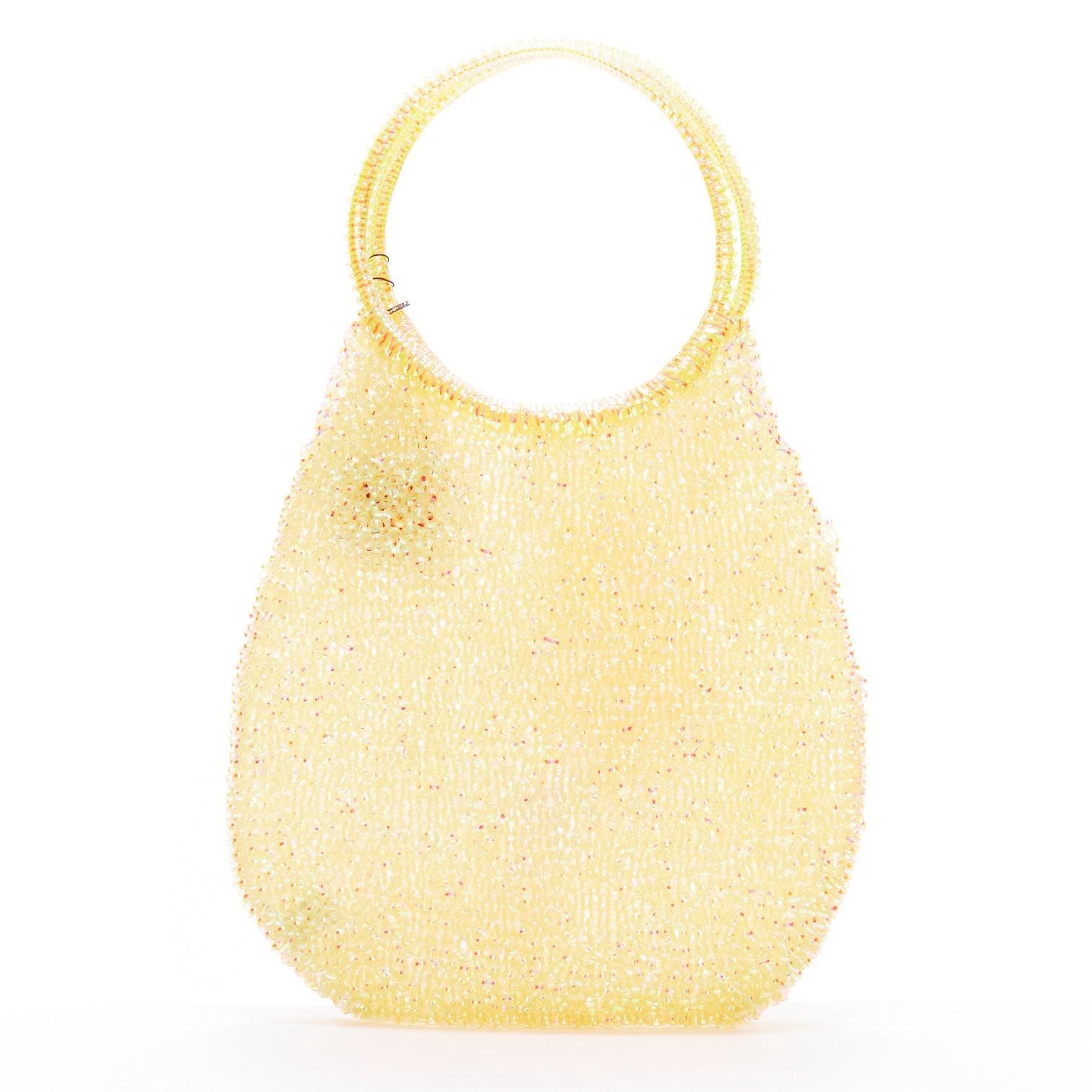 ANTEPRIMA Wire Bag iridescent floral sequins micro charm teardrop tote For Sale 1