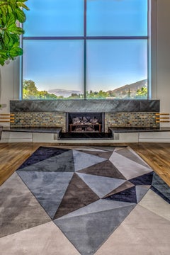 "Anterior - Neutral" / 6' x 9' / Hand-Carved Wool Rug