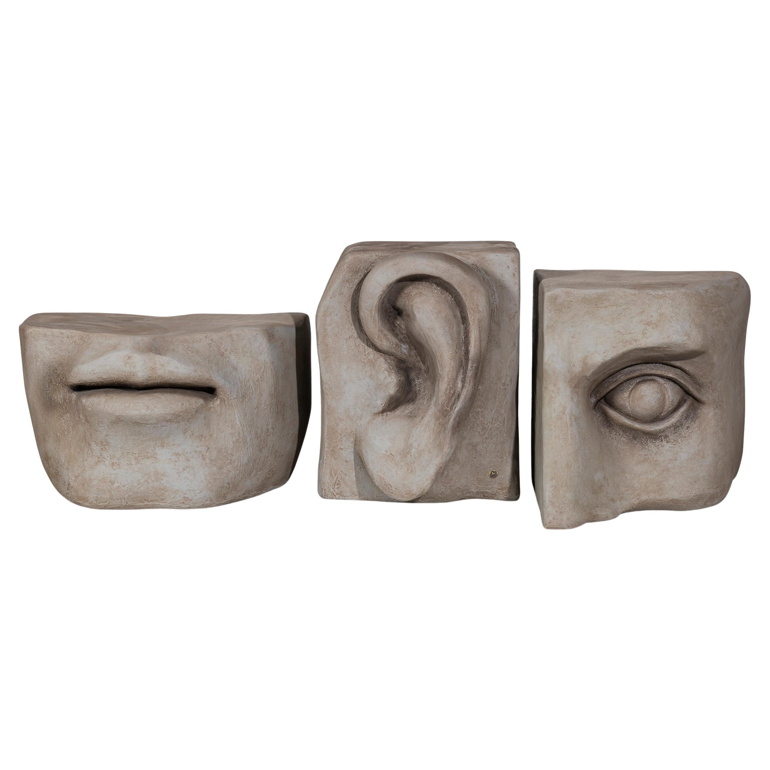 Console Anthea - Console sculpturale contemporaine en finition mortier par MainGUILTY en vente