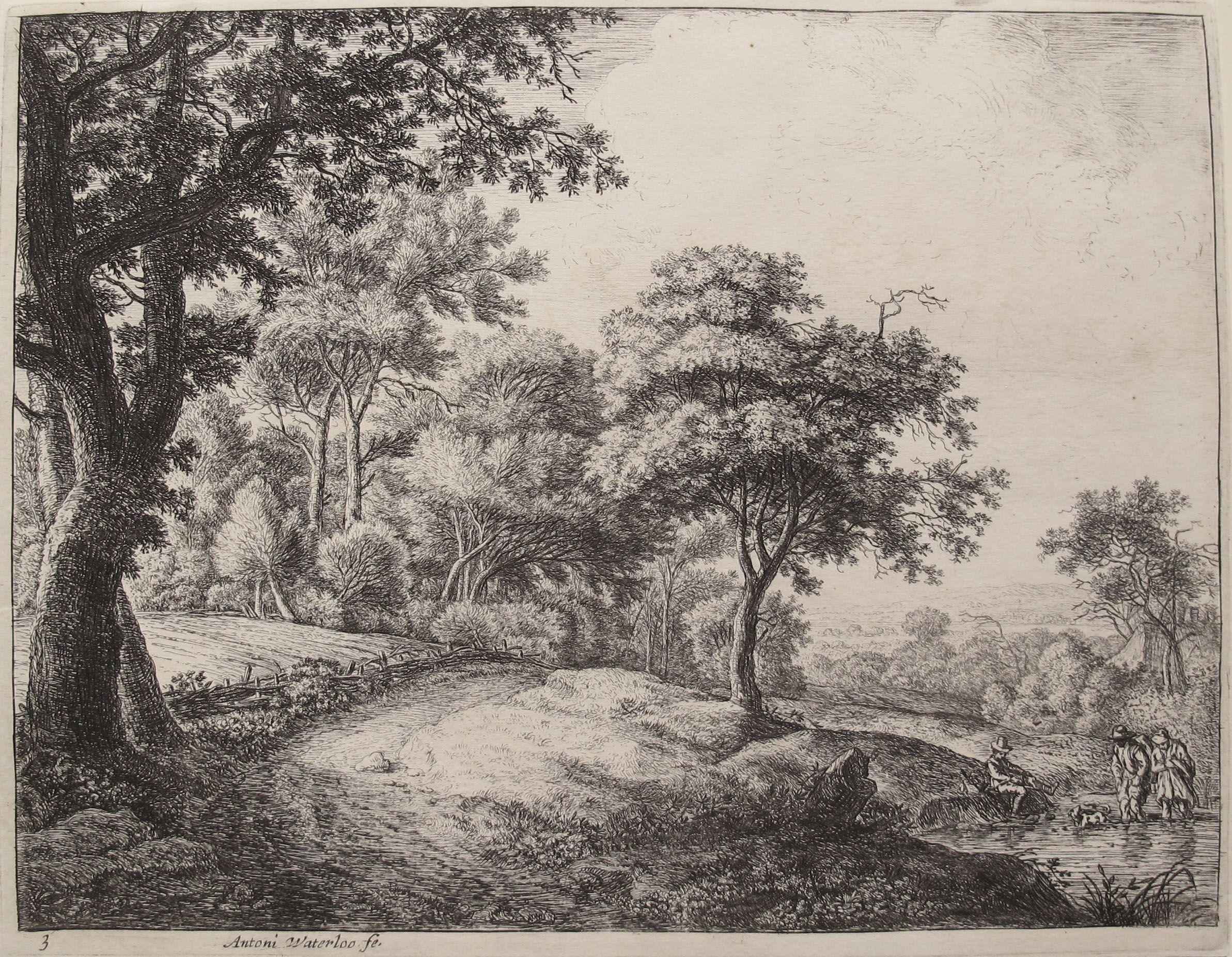 Landscape Print de Anthonie Waterloo - Los Grandes Paisajes III