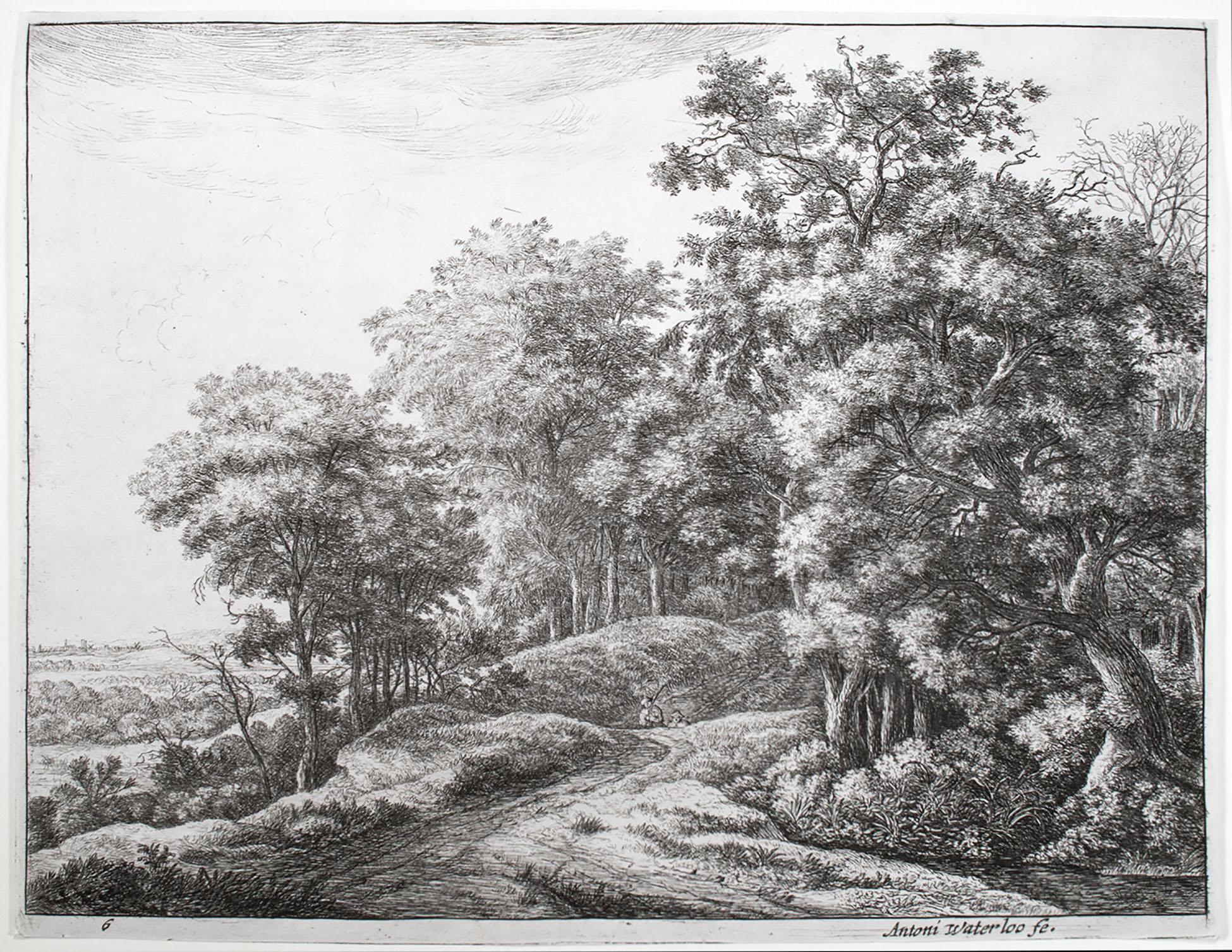 Landscape Print de Anthonie Waterloo - Los Grandes Paisajes VI (2º Estado)