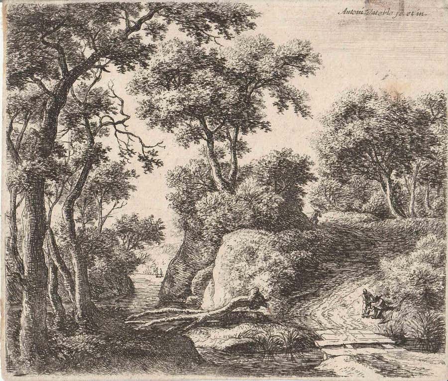 The Plank Bridge – Landschap met een bruggetje van planken