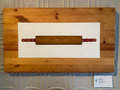 "Rolle" pittura ad olio realista contemporanea su pannello di legno