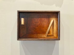 "Room and Board" small realist oil painting, pictogram