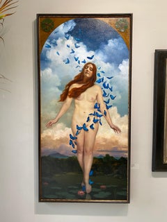"Transformation" Contemporary oil female nude metamorphosis, Venus allegorical