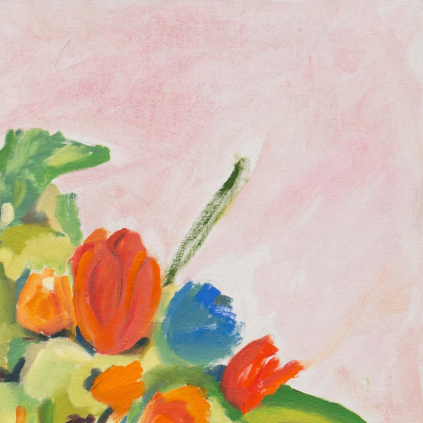 „Wilde Blumen in einer Steingutvase“, kalifornischer postimpressionistischer Postimpressionist, Santa Cruz im Angebot 1