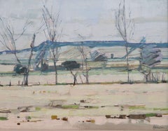 Original East Anglian oil painting Post Impressionist English Landscape c.1975