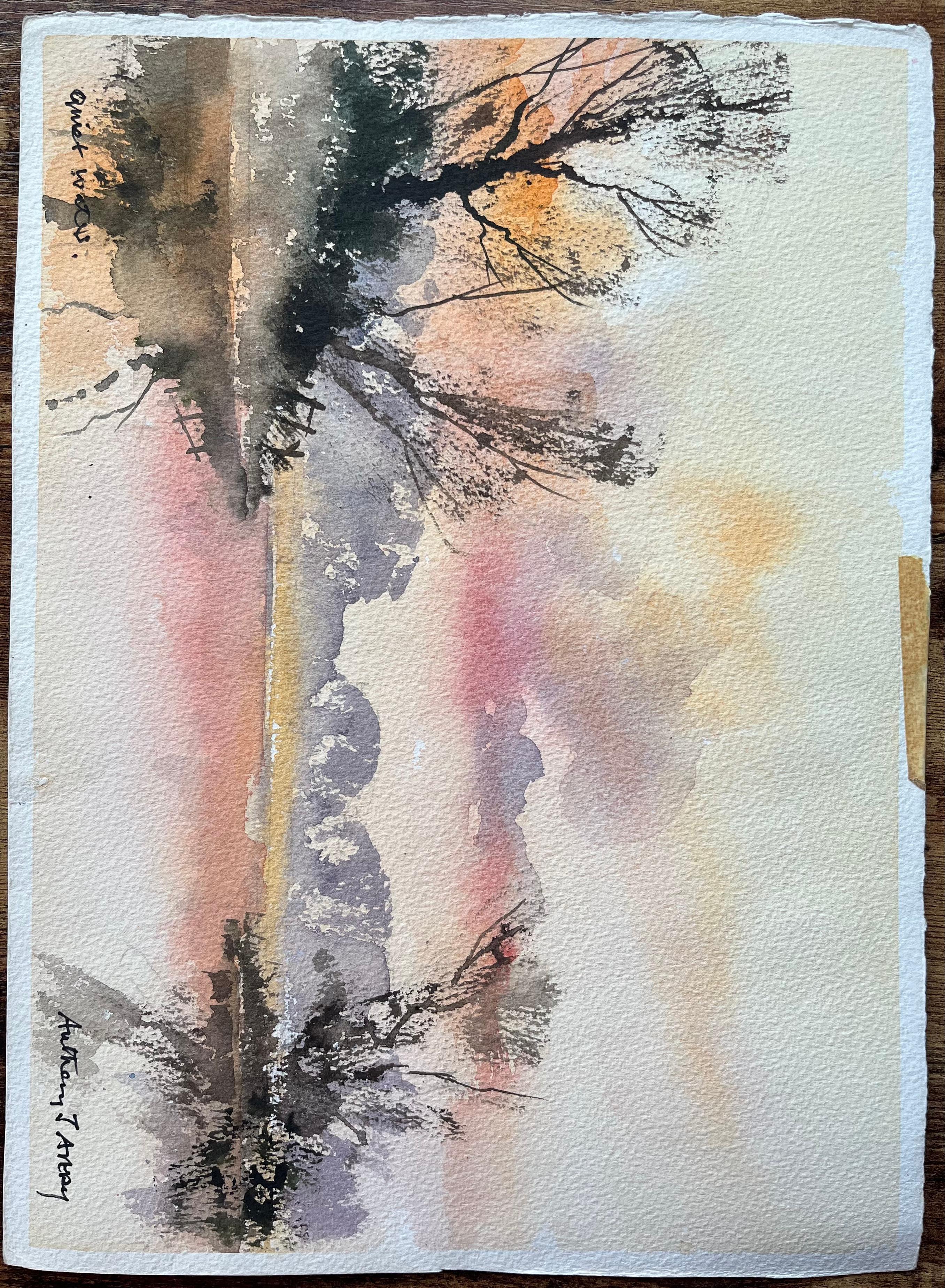 Britischer Impressionist Aquarell eines Blumenstraußes aus leuchtenden Rosen im Angebot 2