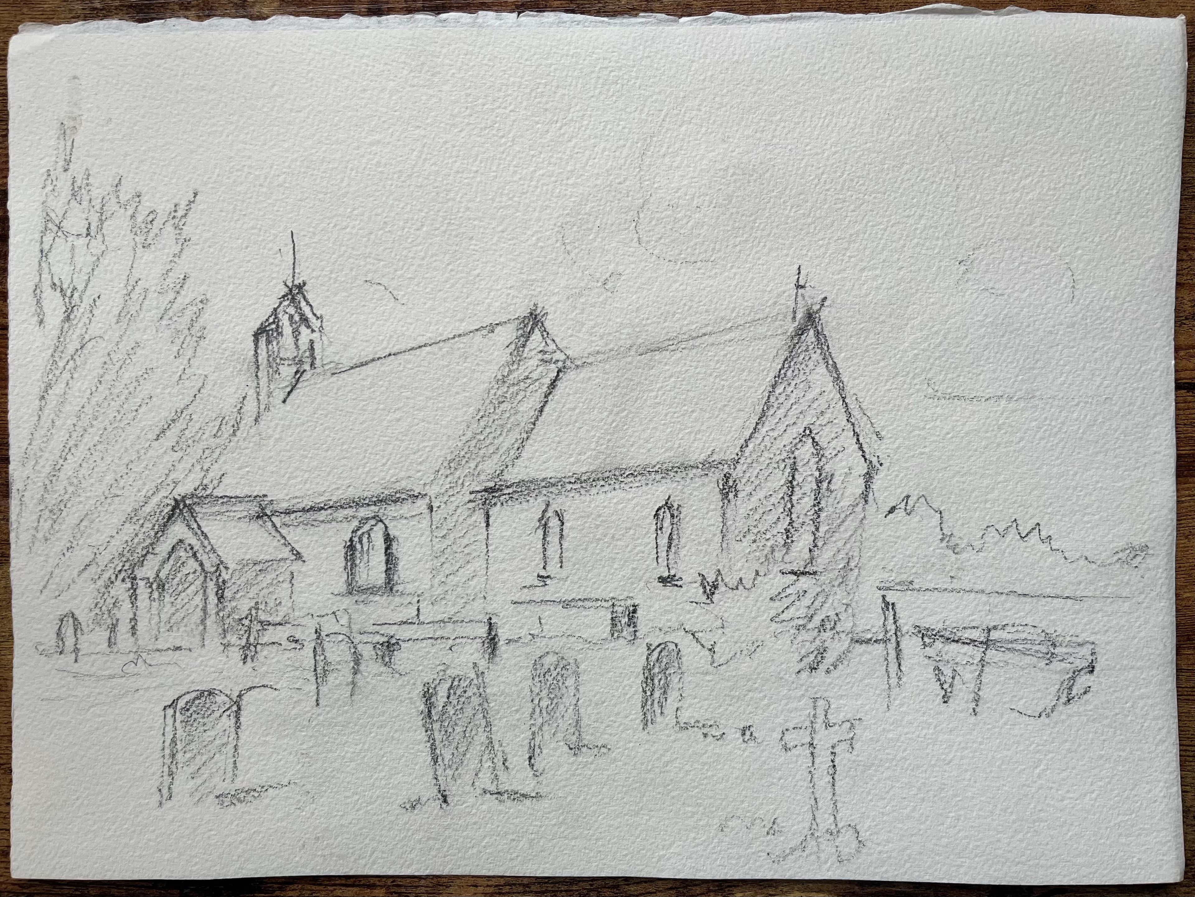 Aquarelle impressionniste britannique d'une scène de marché animée avec des piétons en vente 2