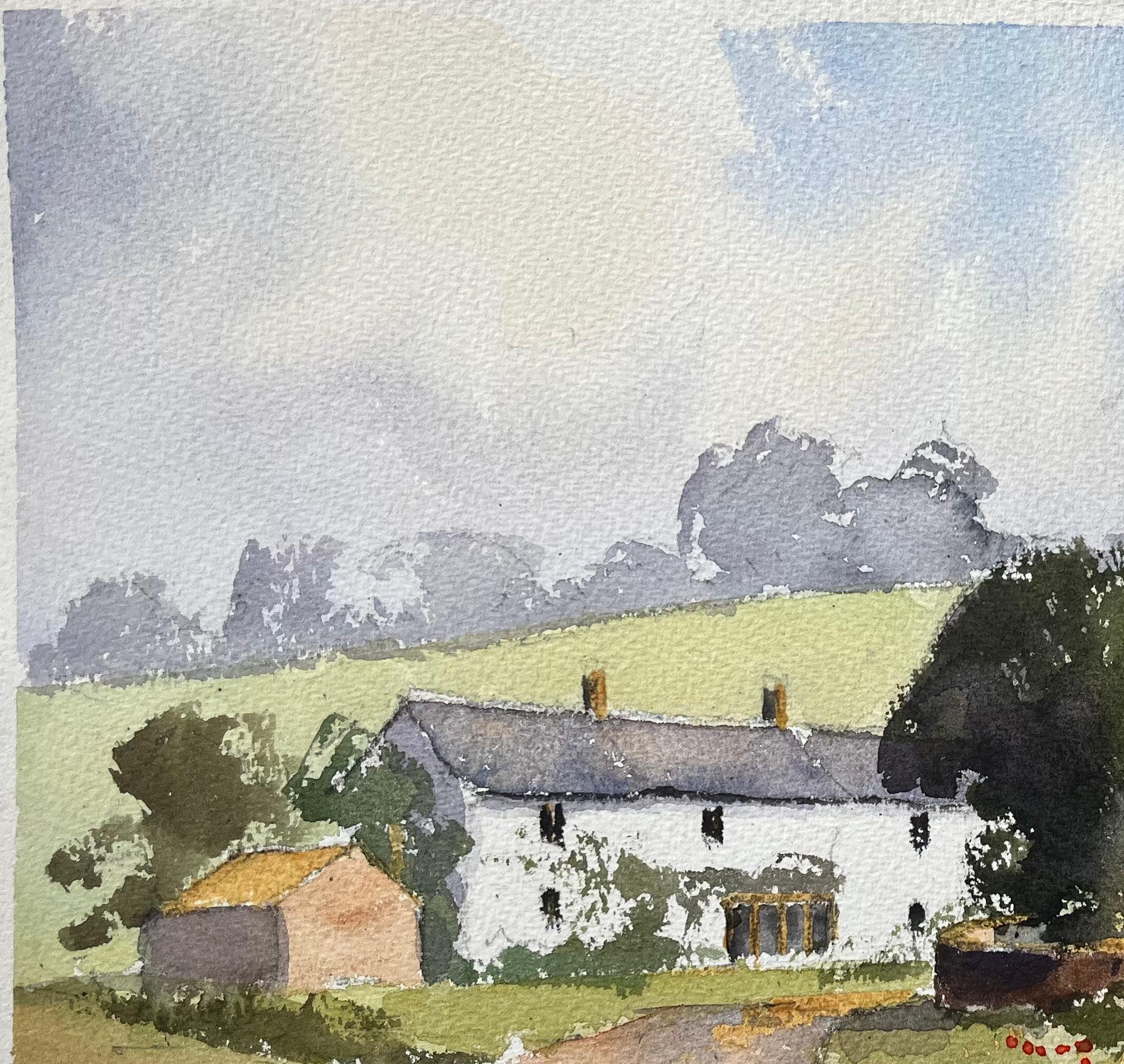 Título: Acuarela impresionista británica de una escena campestre de iglesia y granja
Por Anthony Avery (británico 1946-2023)
Acuarela original sobre papel de artista, sin enmarcar
Dimensiones: 11,25 x 15,25 pulgadas (Alto x Ancho)
Estado: Bueno, con
