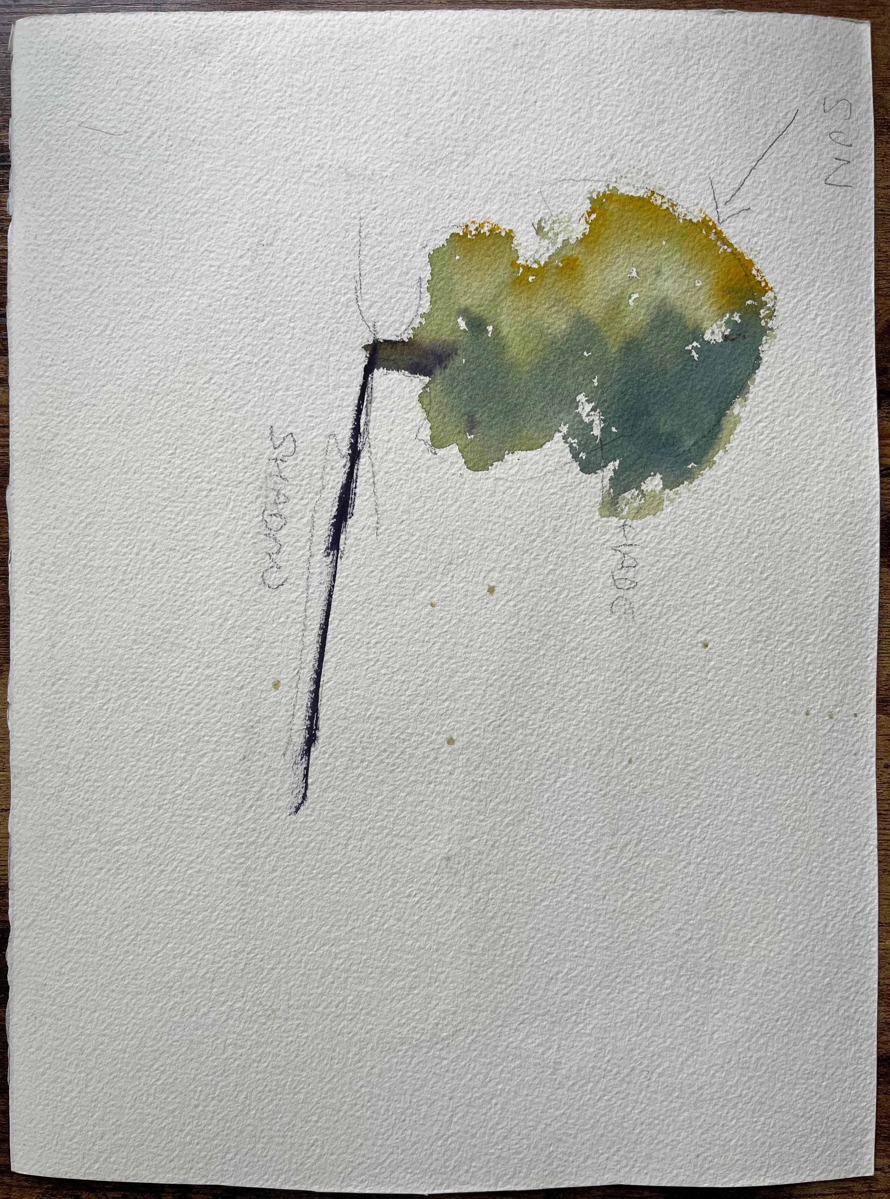 British Impressionist Watercolor of a Female Silhouette in Sunlit Doorway For Sale 3