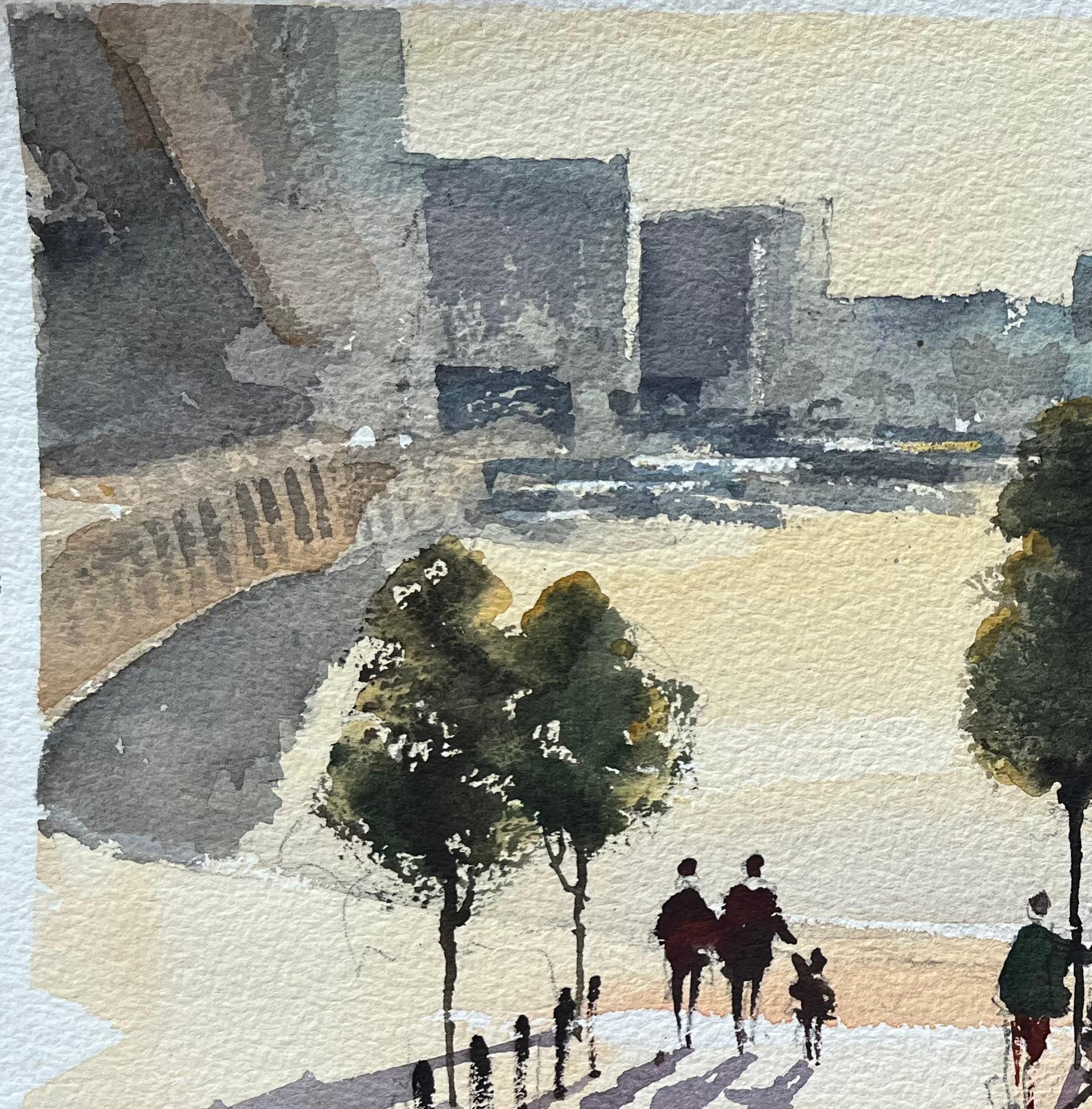 Titolo: Acquerello impressionista britannico di figure che fanno una passeggiata sul fiume al tramonto
Di Anthony Avery (Regno Unito 1946-2023)
Acquerello originale su carta per artisti, senza cornice
Dimensioni: 11,25 x 15 pollici (altezza x
