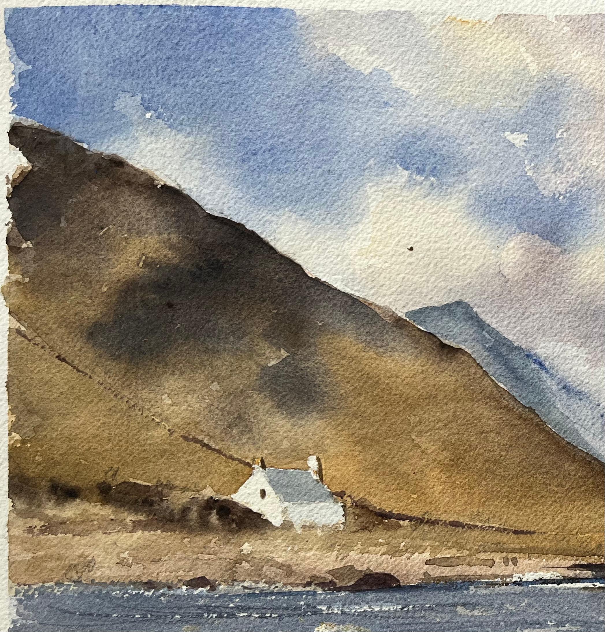 Titolo: Acquerello impressionista britannico di un cottage delle Highlands e di un paesaggio montano
Di Anthony Avery (Regno Unito 1946-2023)
Acquerello originale su carta per artisti, senza cornice
Dimensioni: 11,25 x 15 pollici (altezza x