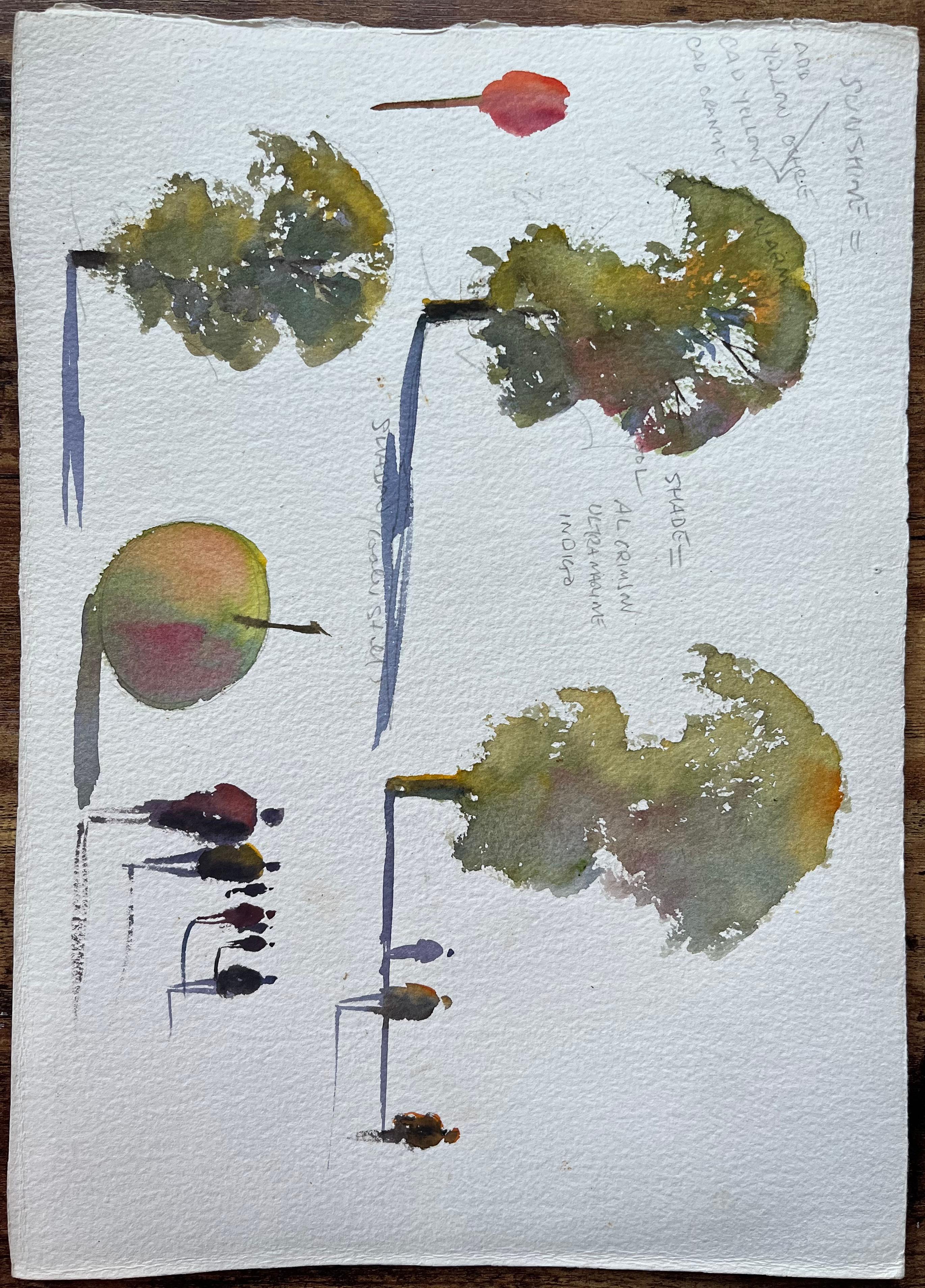 Britisches impressionistisches Aquarell einer Frau in einem Sonnenhut, Aquarell eines Porträts im Angebot 2
