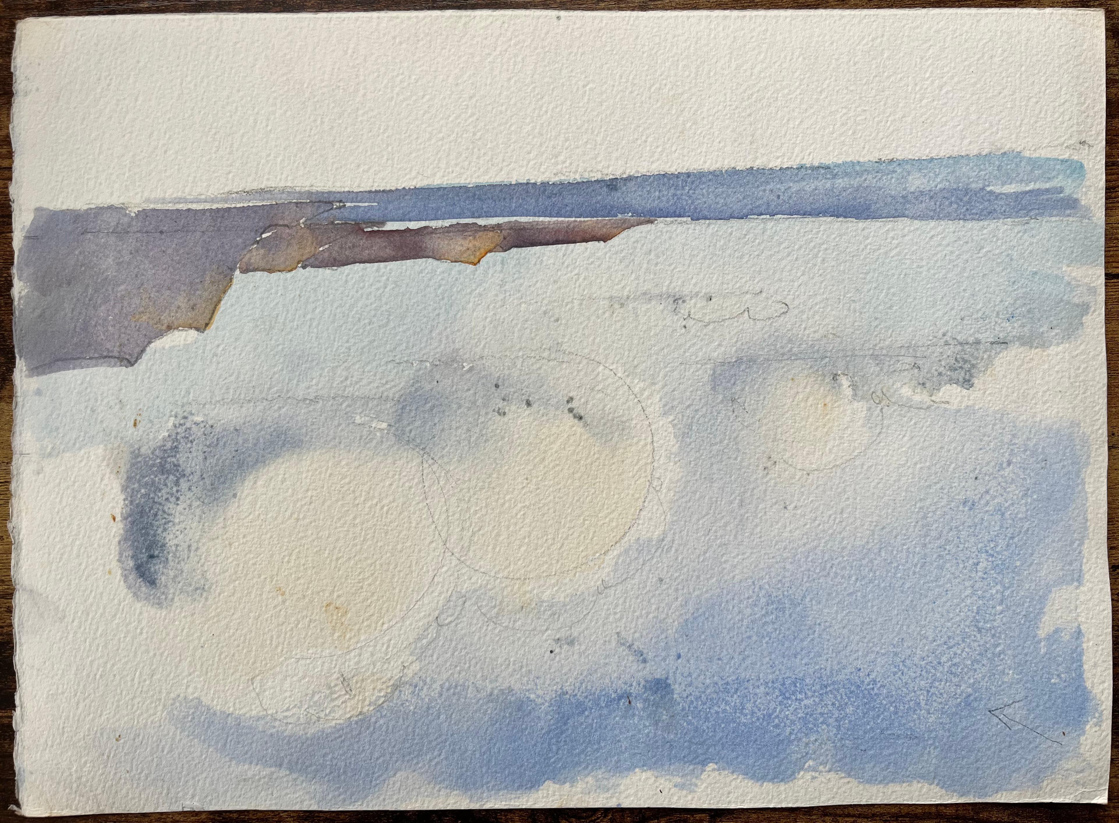 Britischer Impressionist Aquarell einer Flussufer-Kirche Szene im Angebot 2