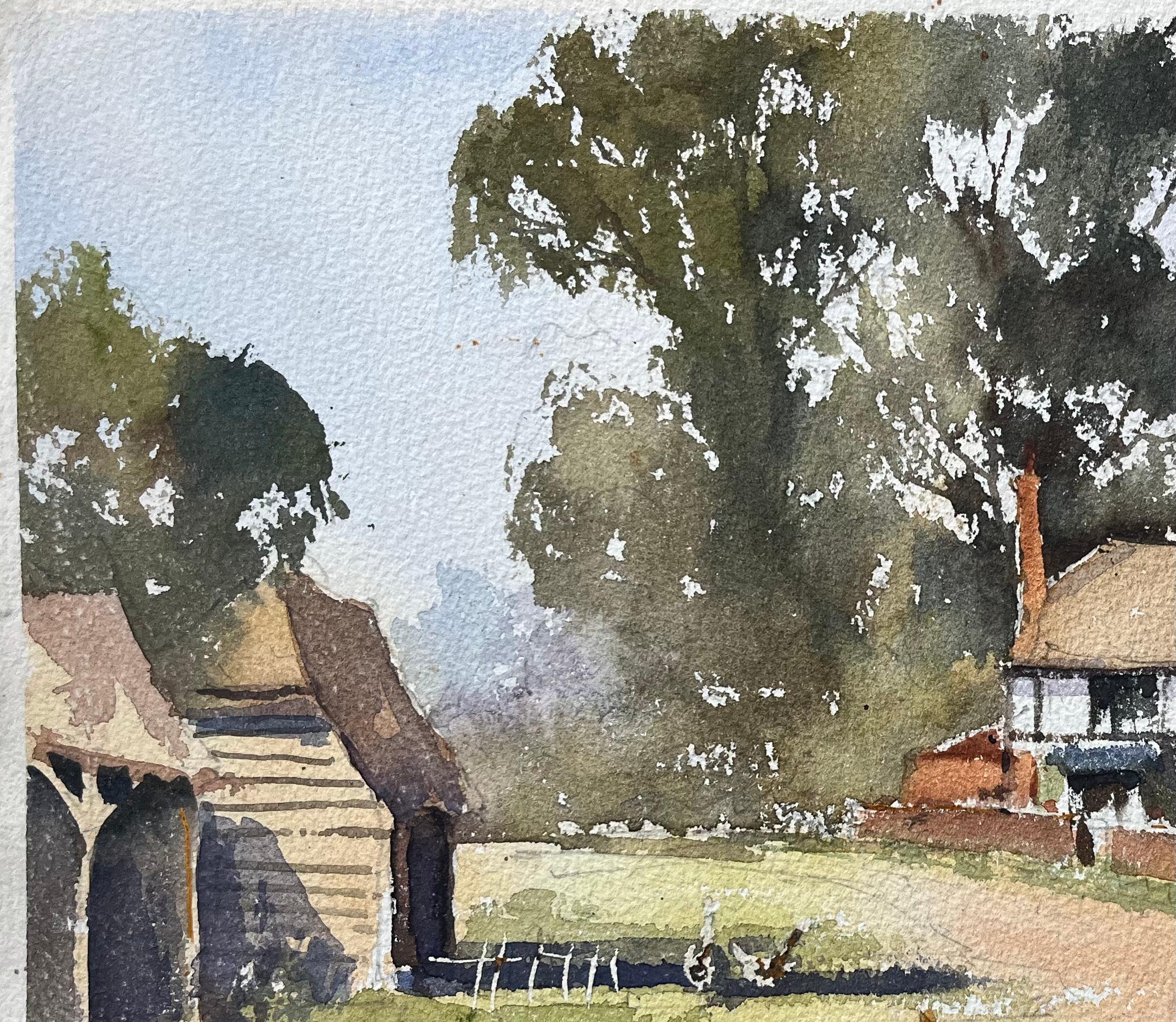 British Impressionist Watercolor of a Rural English Village Scene For Sale 2