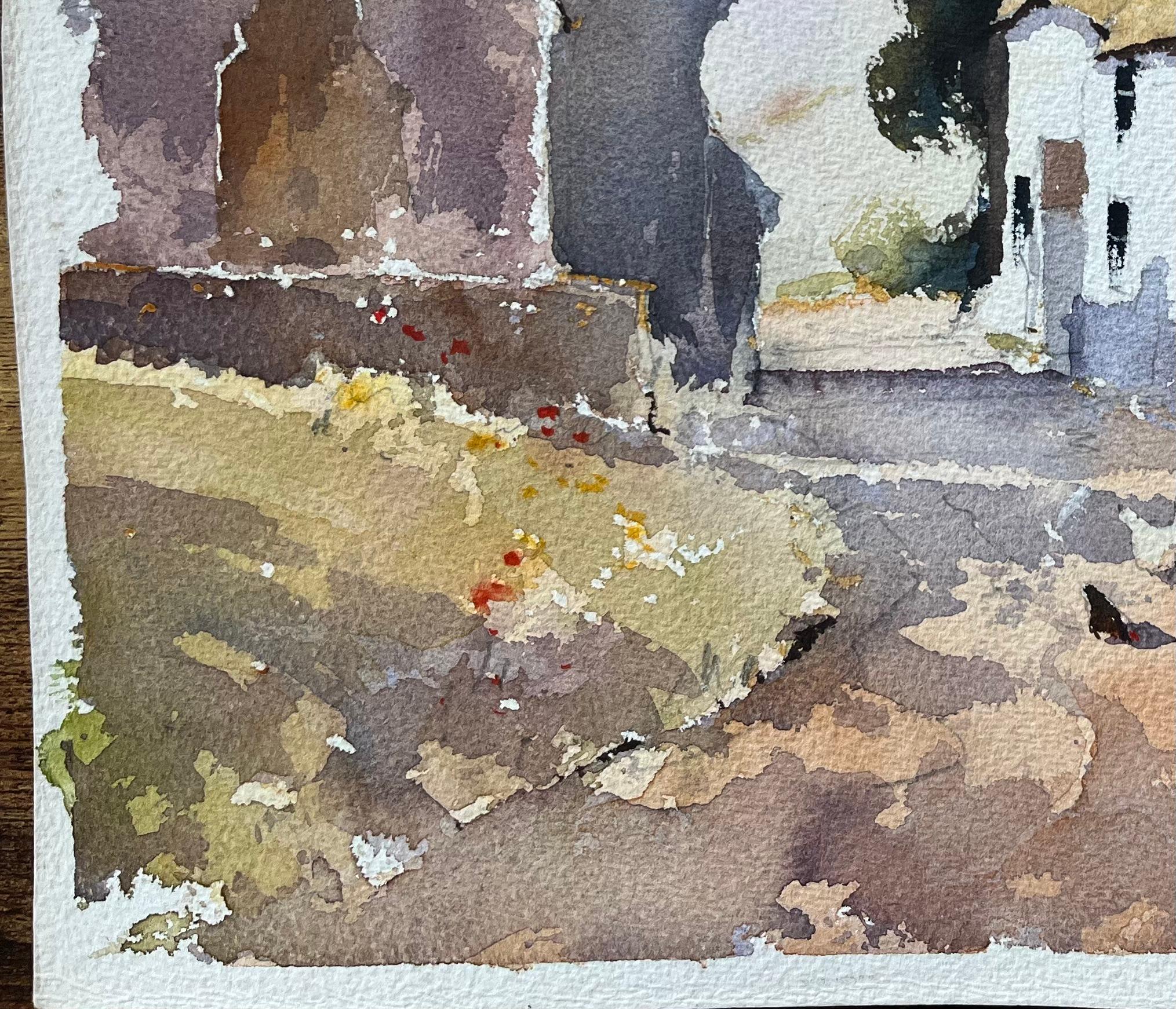 Titre : Aquarelle impressionniste britannique d'un  Scène de village rural avec chaumière
Par Anthony Avery (britannique 1946-2023)
Aquarelle originale sur papier d'artiste, non encadrée
Dimensions : 11 x 15.25 pouces (hauteur x largeur)
Condit :