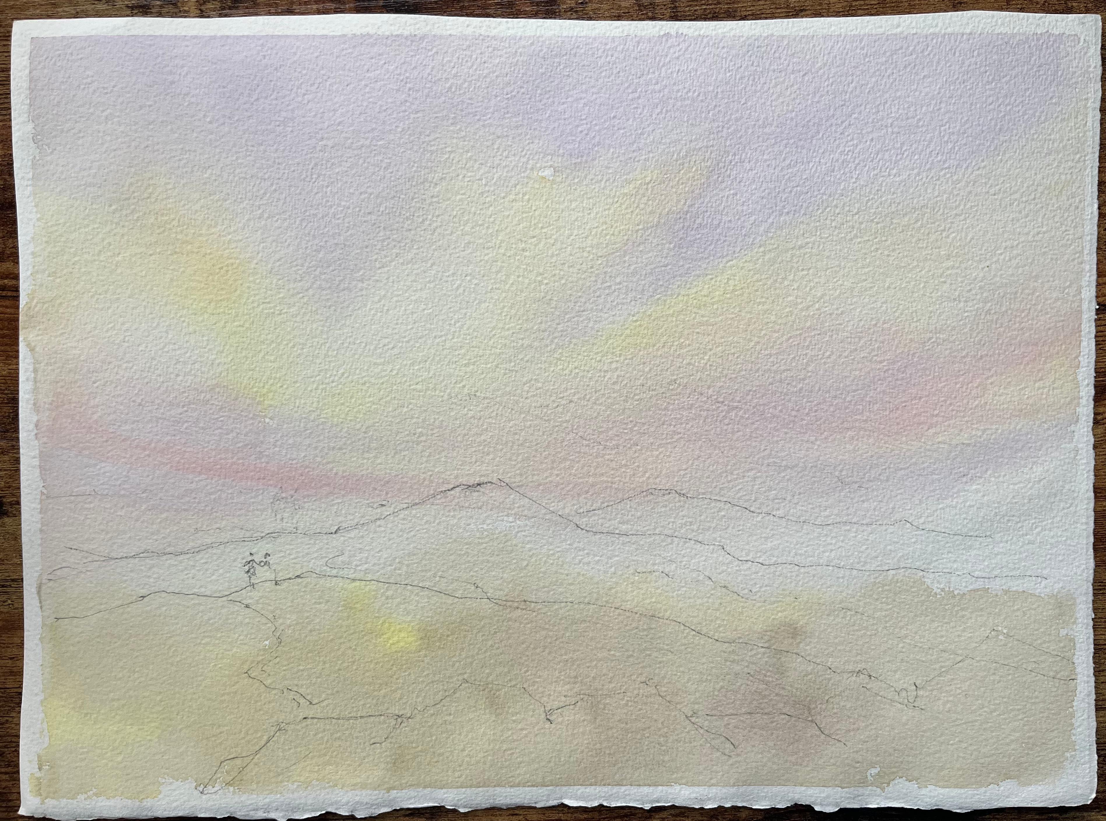 Britisches impressionistisches Aquarell einer heiteren Herbst-Holzszene, British Impressionist im Angebot 1