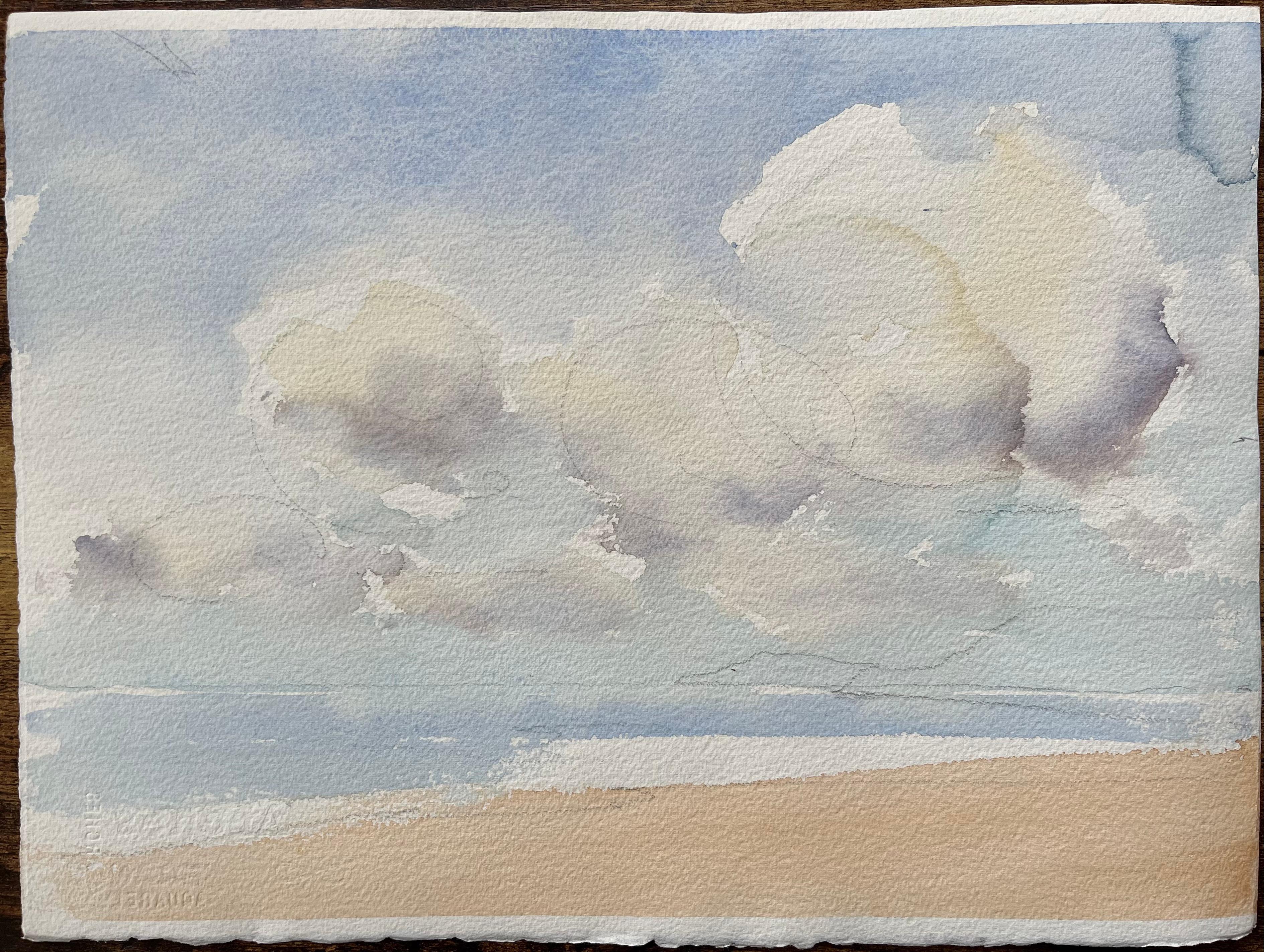 Britischer Impressionist Aquarell eines Hirsches in einem Winterwunderland im Angebot 2