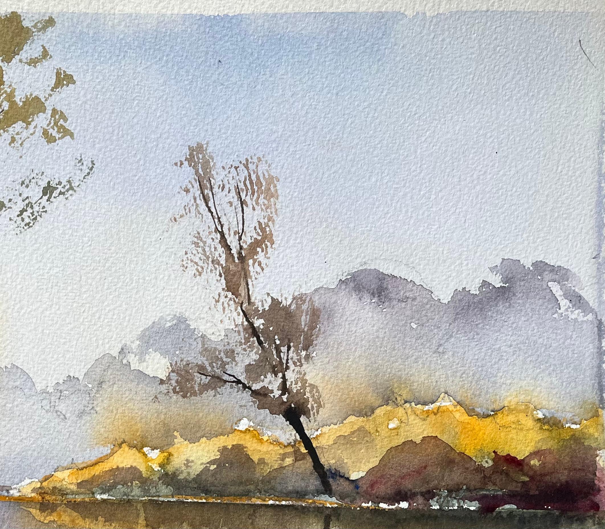 Title: British Impressionist Watercolor of Autumn Reflections on a Serene Riverbank
By Anthony Avery (British 1946-2023)
Original watercolor on artists paper, unframed
Signed: Yes
Dimensions: 11.25 x 15 inches (Height x Width)
Condition: Good, with