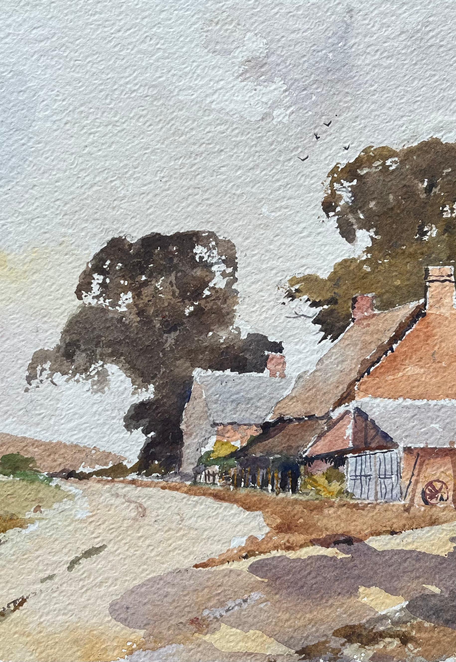 Titre : Aquarelle impressionniste britannique d'un chemin de campagne avec une chaumière
par Anthony Avery (britannique 1946-2023)
Aquarelle originale sur papier d'artiste, non encadrée
Dimensions : 11.25 x 14.75 pouces (Hauteur x Largeur)
Condit :