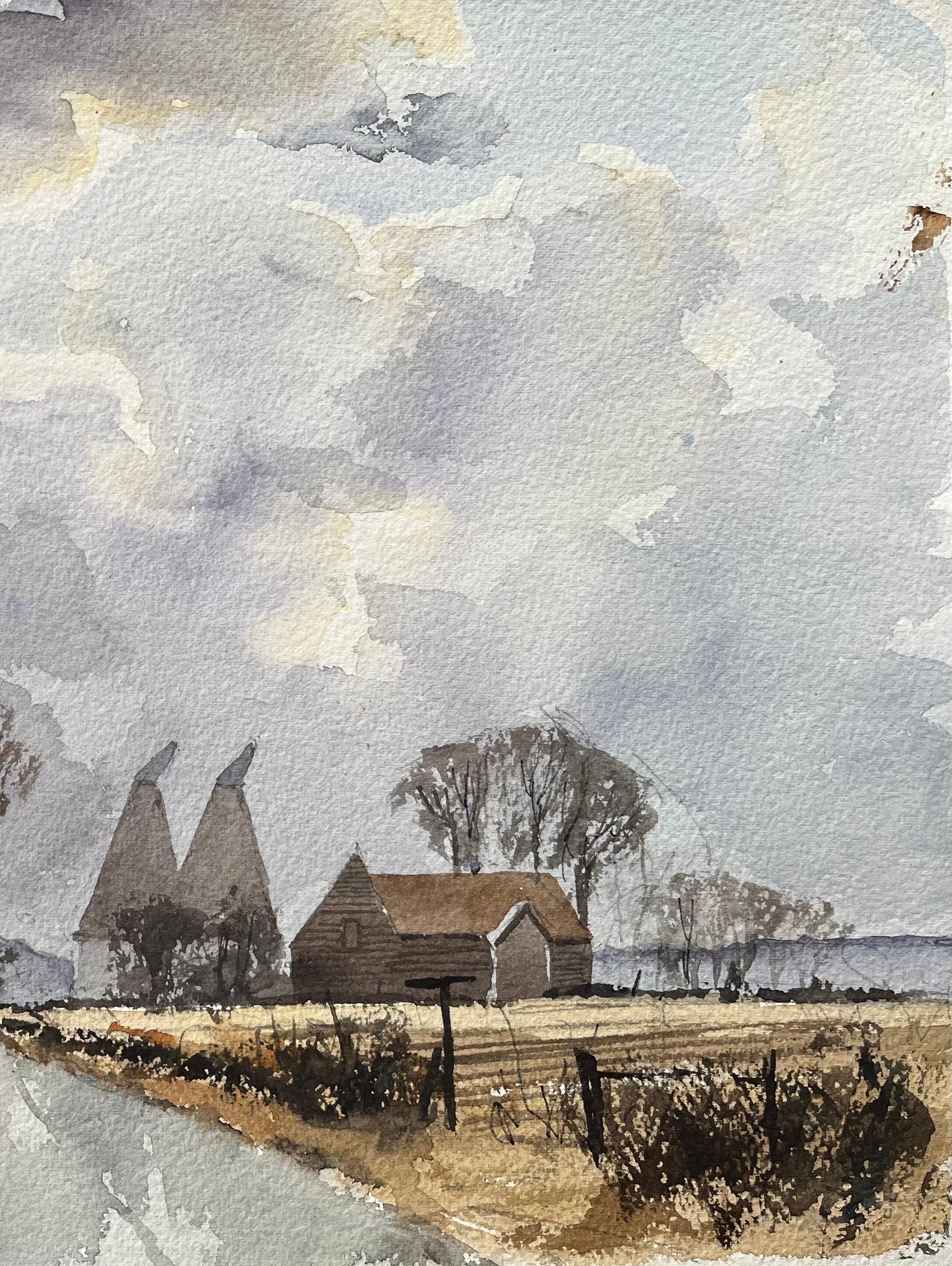 Titolo: Acquerello impressionista britannico di una strada di campagna che conduce a edifici agricoli
di Anthony Avery (Regno Unito 1946-2023)
Acquerello originale su carta per artisti, senza cornice
Dimensioni: 11,25 x 15 pollici (altezza x