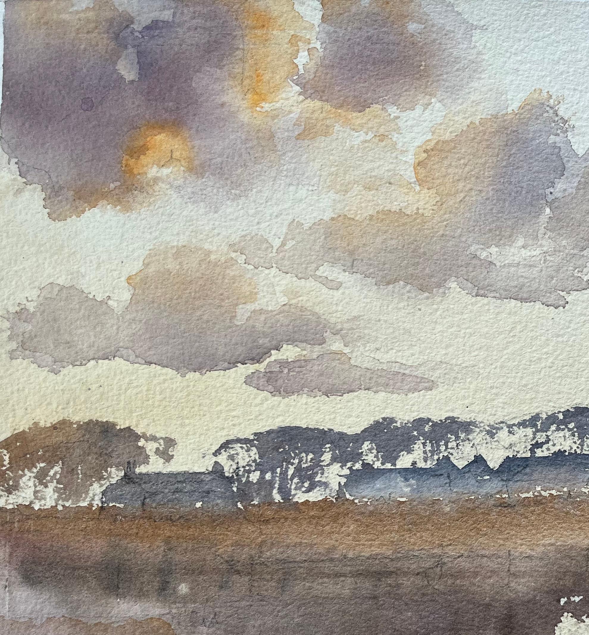 Titre : Aquarelle impressionniste britannique d'un moulin à vent de campagne et d'un ciel réfléchi
par Anthony Avery (britannique 1946-2023)
Aquarelle originale sur papier d'artiste, non encadrée
Dimensions : 11.25 x 15 pouces (hauteur x