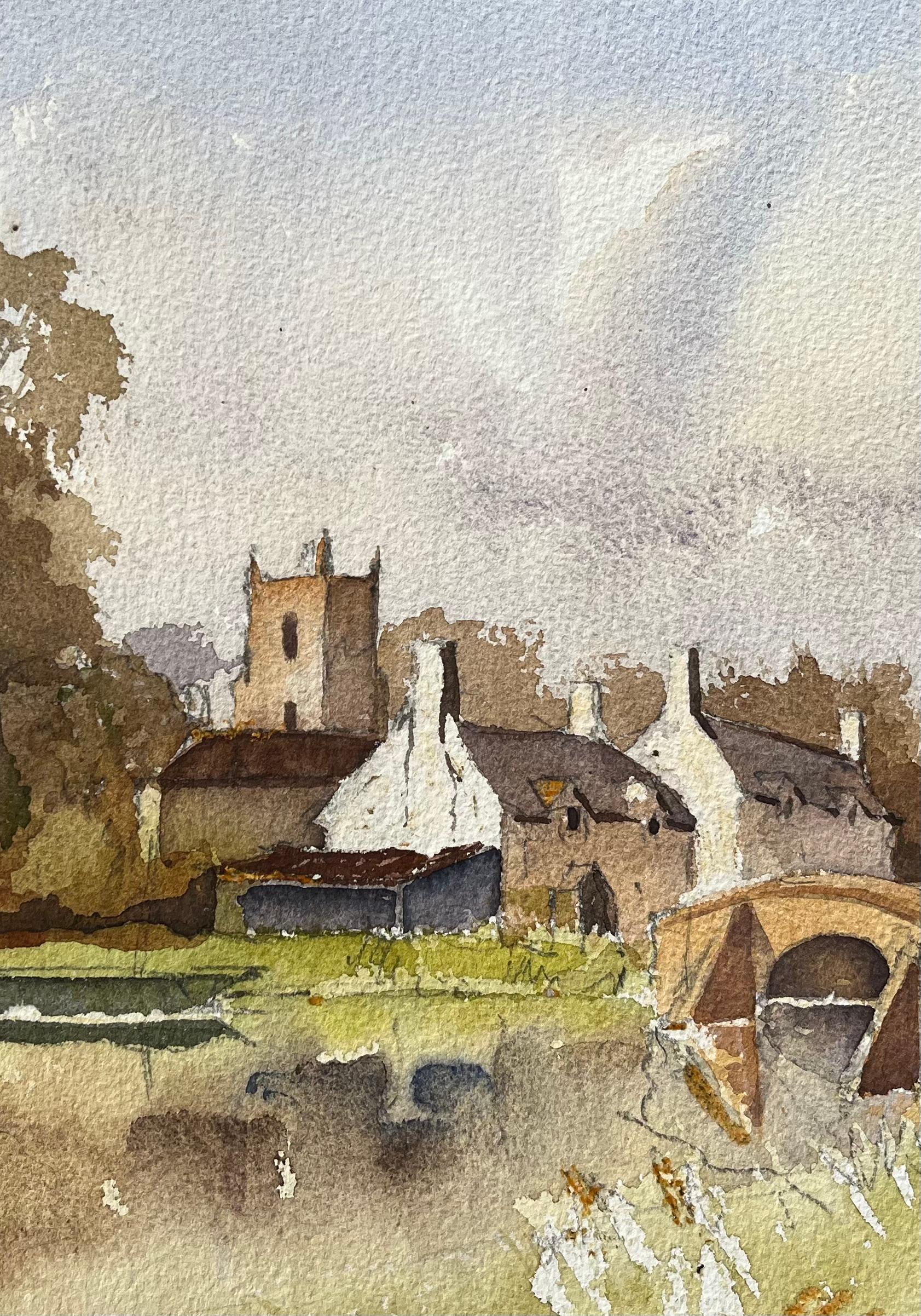 Title: British Impressionist Watercolor of English Village Landscape with Stone Bridge
by Anthony Avery (British 1946-2023)
Original watercolor on artists paper, unframed
Dimensions: 11 x 15.5 inches (Height x Width)
Signed: Yes
Condition: Good,