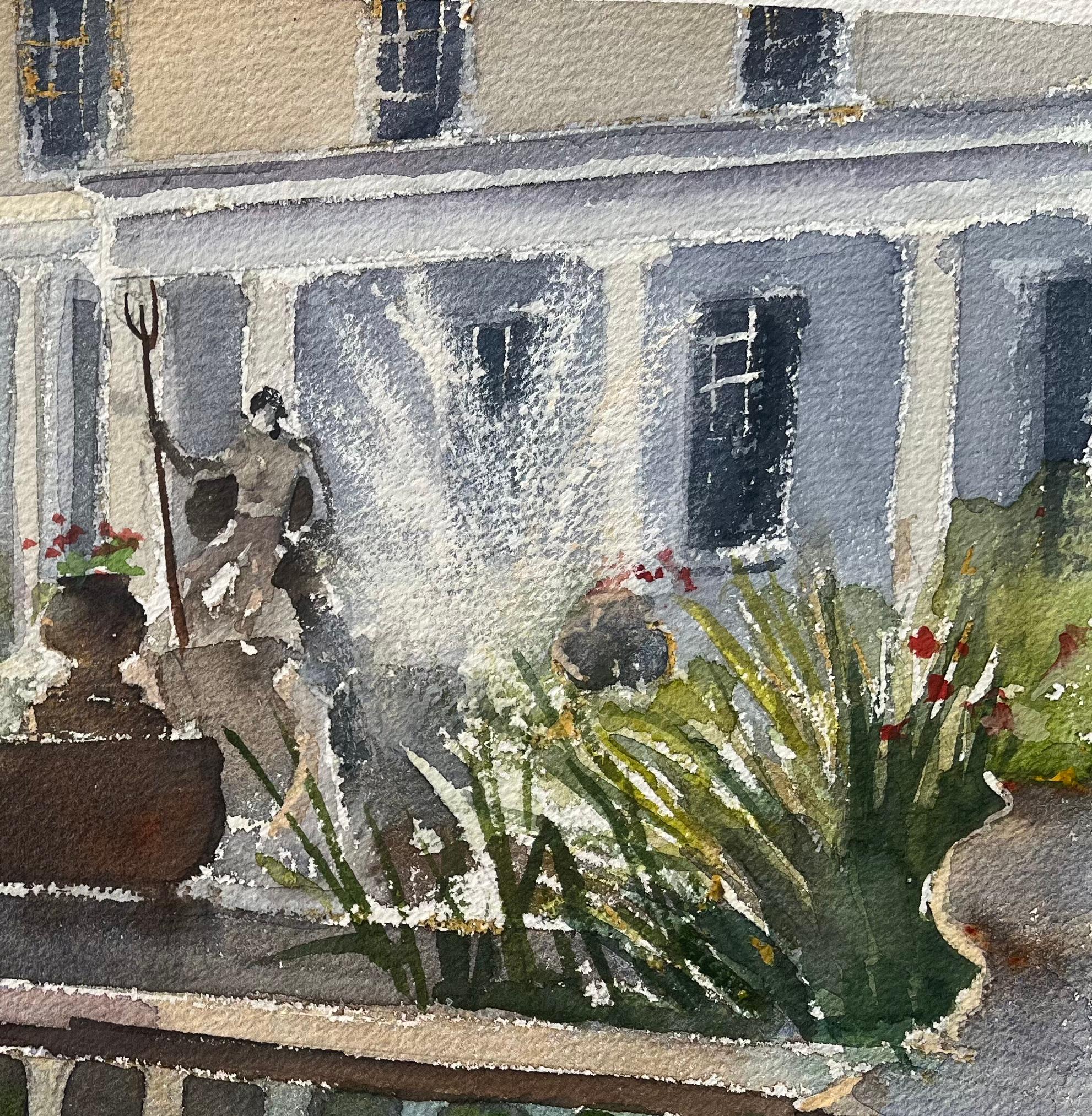 Título: Acuarela impresionista británica de terraza ajardinada con estatua clásica
de Anthony Avery (británico 1946-2023)
Acuarela original sobre papel de artista, sin enmarcar
Dimensiones: 11,25 x 15,5 pulgadas (Alto x Ancho)
Estado: Bueno, con