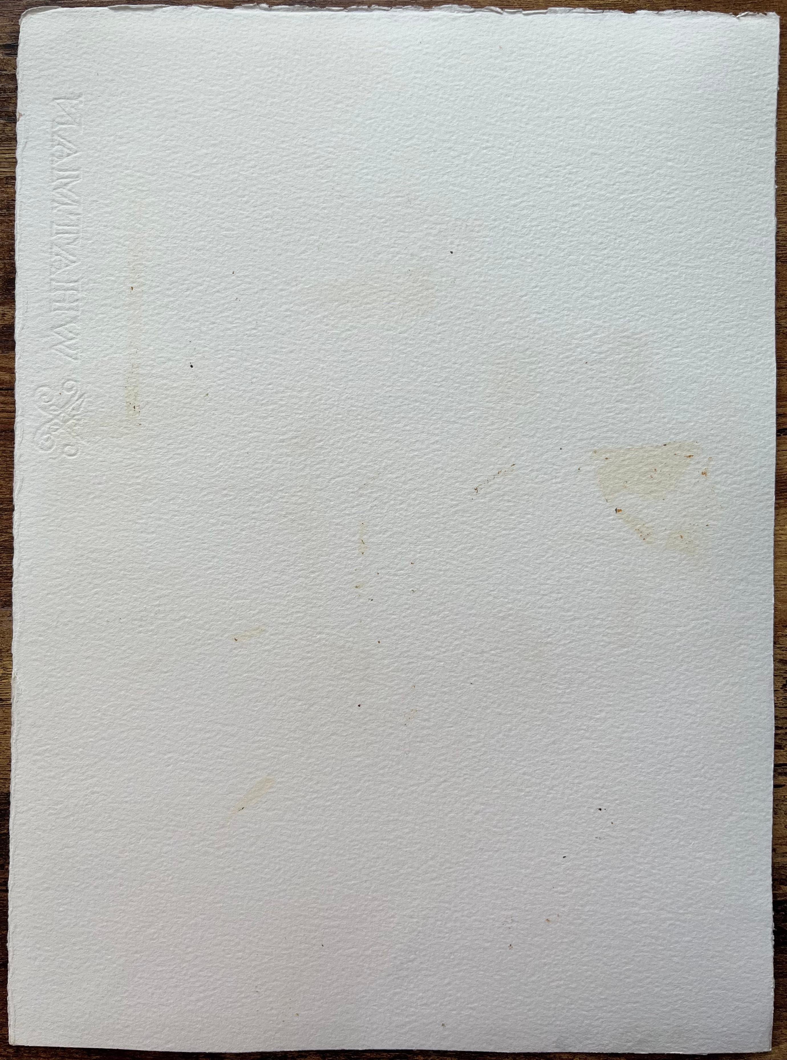Aquarelle impressionniste britannique d'un village et d'une église de Hilltop Village avec reflets en vente 2